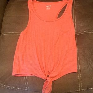 Aerie tie front crop tank